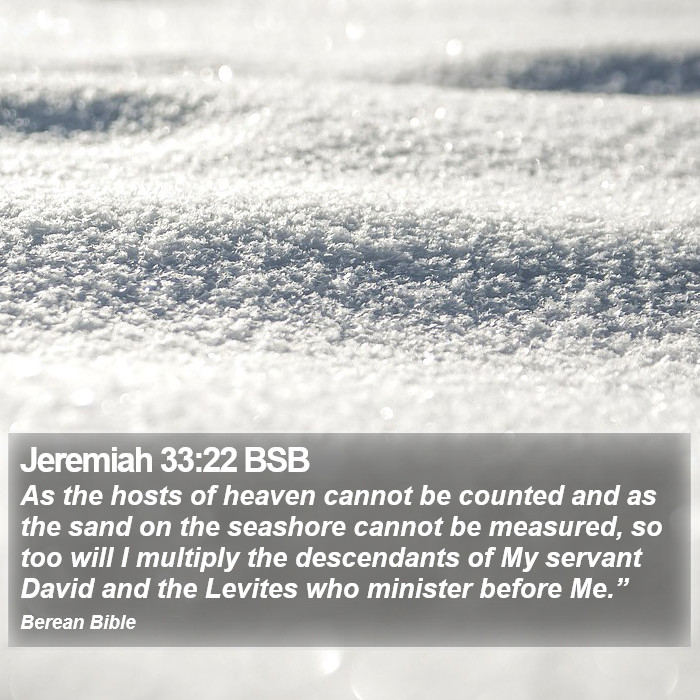 Jeremiah 33:22 BSB Bible Study