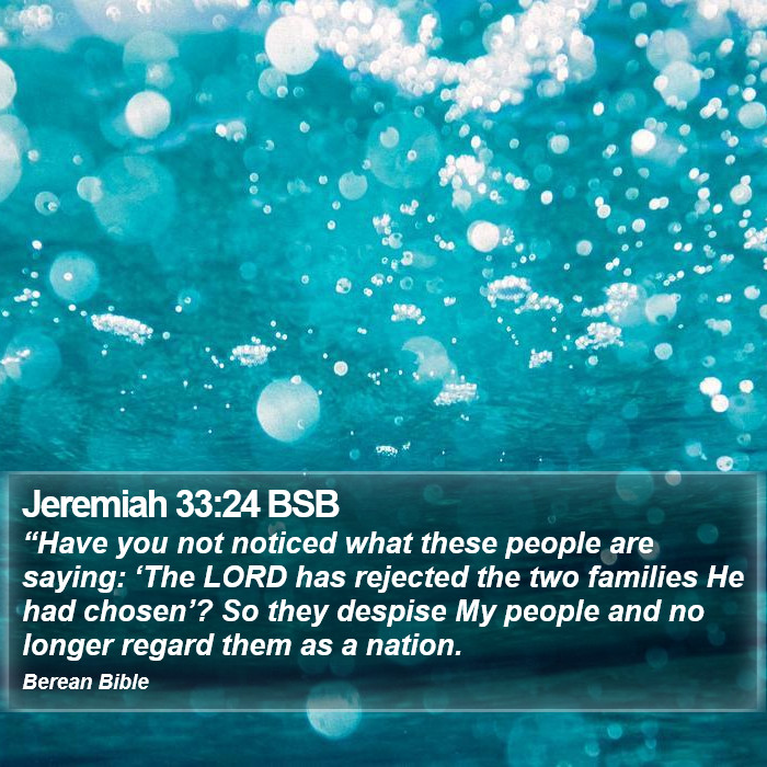 Jeremiah 33:24 BSB Bible Study