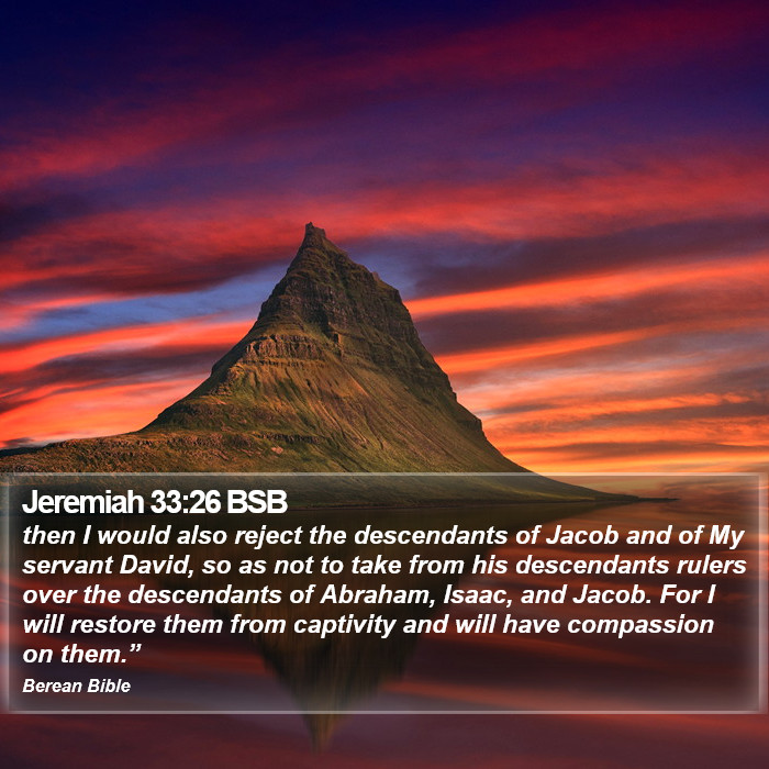 Jeremiah 33:26 BSB Bible Study