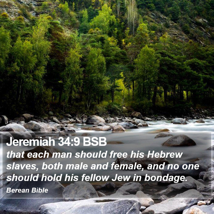 Jeremiah 34:9 BSB Bible Study