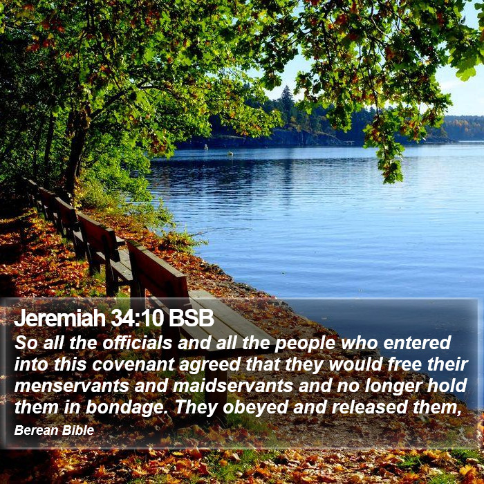 Jeremiah 34:10 BSB Bible Study