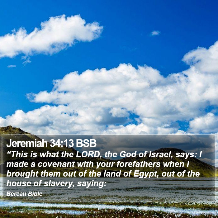 Jeremiah 34:13 BSB Bible Study