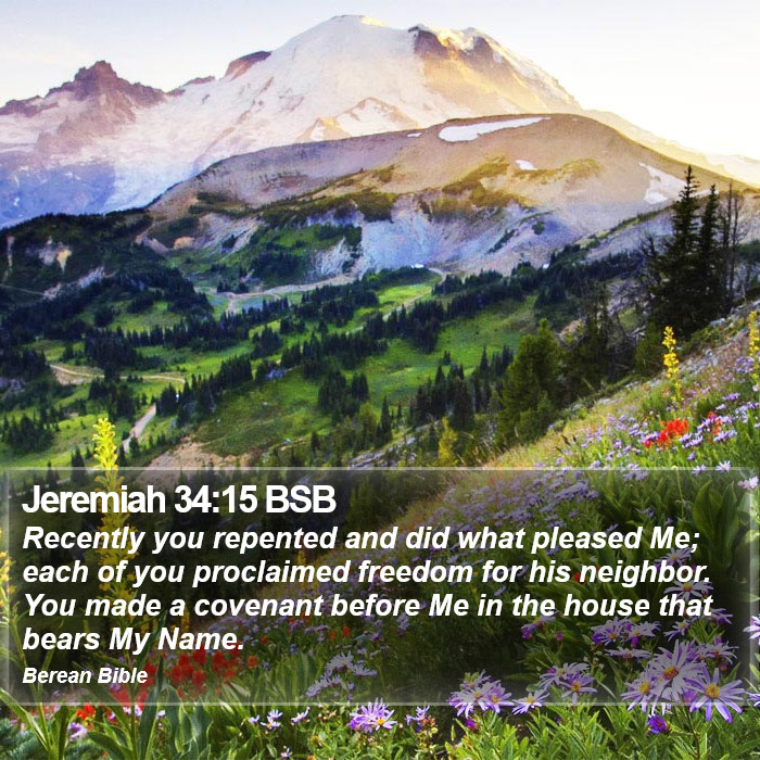 Jeremiah 34:15 BSB Bible Study