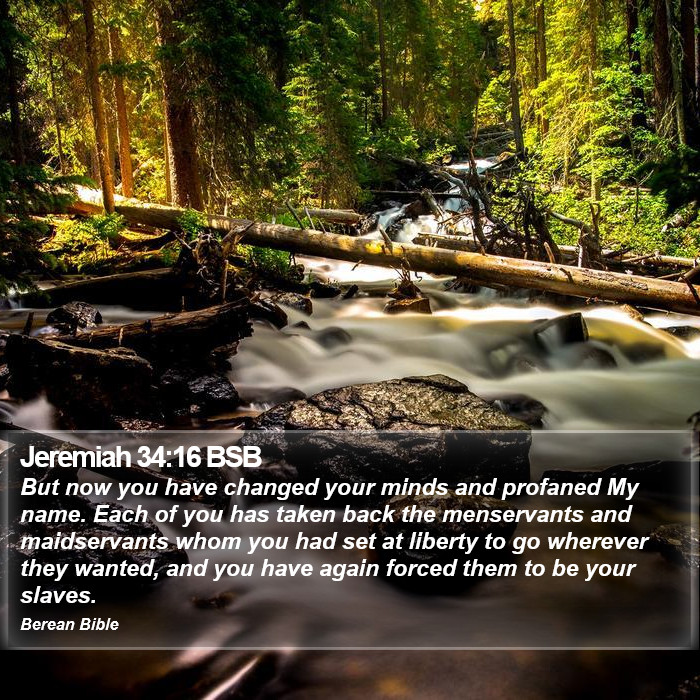 Jeremiah 34:16 BSB Bible Study