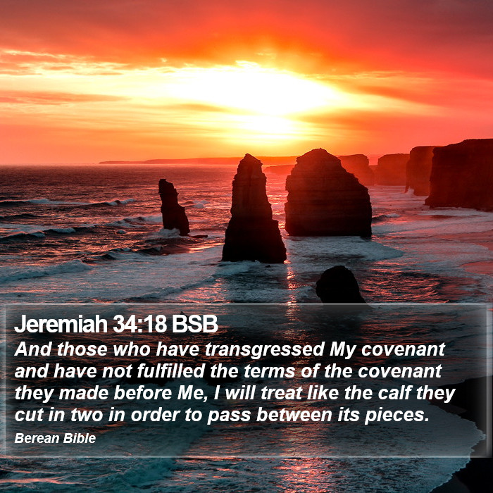 Jeremiah 34:18 BSB Bible Study