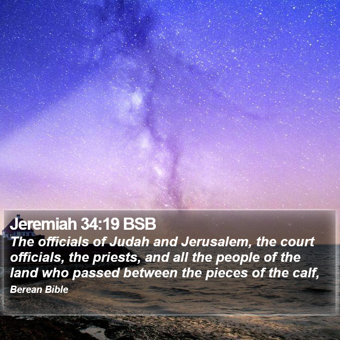 Jeremiah 34:19 BSB Bible Study