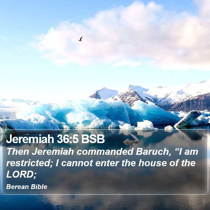 Jeremiah 36:5 BSB Bible Study