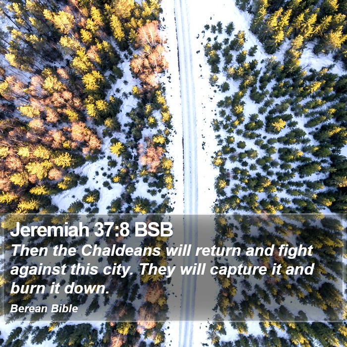 Jeremiah 37:8 BSB Bible Study