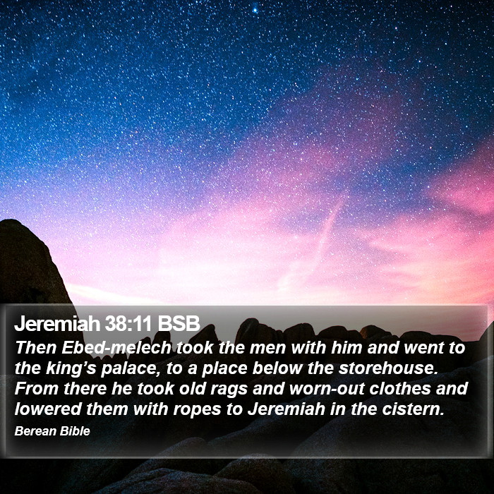 Jeremiah 38:11 BSB Bible Study