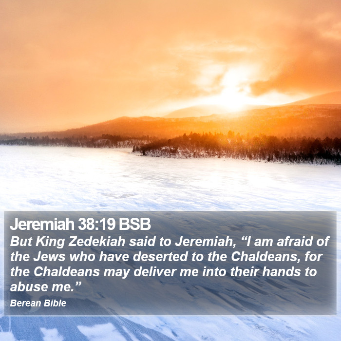 Jeremiah 38:19 BSB Bible Study