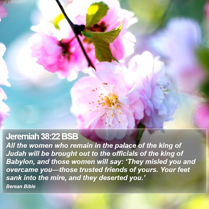 Jeremiah 38:22 BSB Bible Study