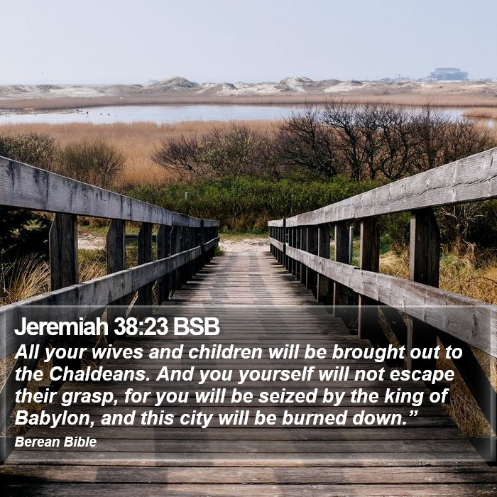 Jeremiah 38:23 BSB Bible Study