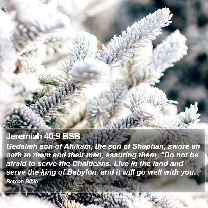 Jeremiah 40:9 BSB Bible Study