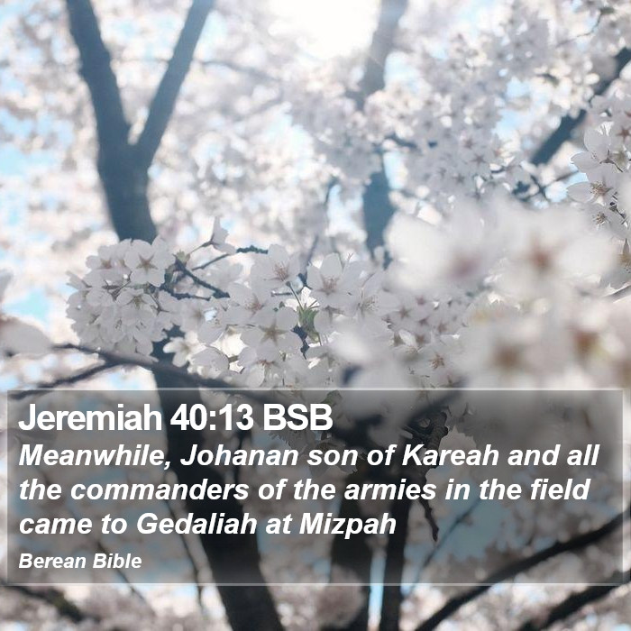 Jeremiah 40:13 BSB Bible Study