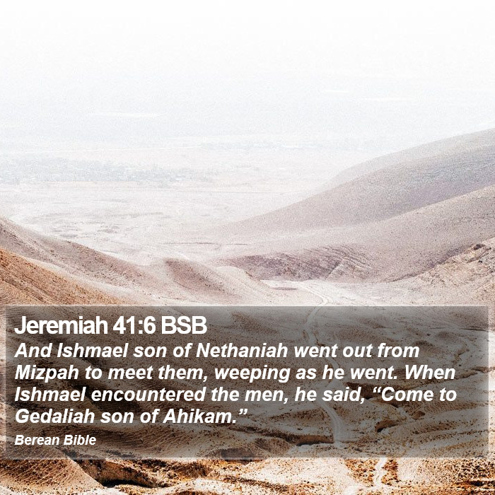 Jeremiah 41:6 BSB Bible Study