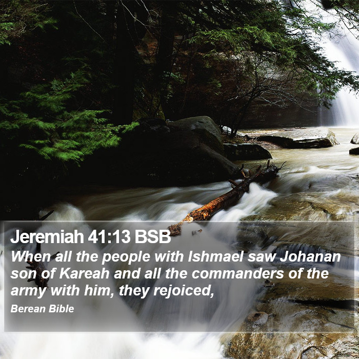 Jeremiah 41:13 BSB Bible Study