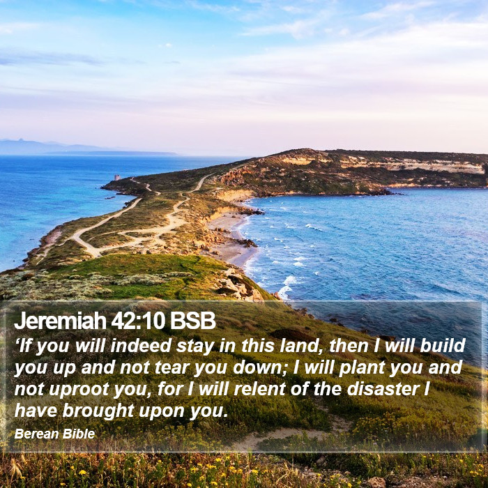 Jeremiah 42:10 BSB Bible Study