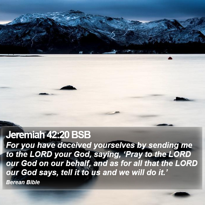 Jeremiah 42:20 BSB Bible Study