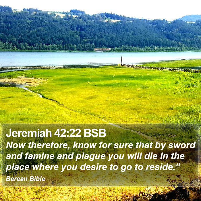 Jeremiah 42:22 BSB Bible Study