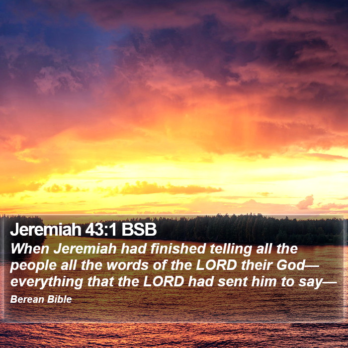 Jeremiah 43:1 BSB Bible Study