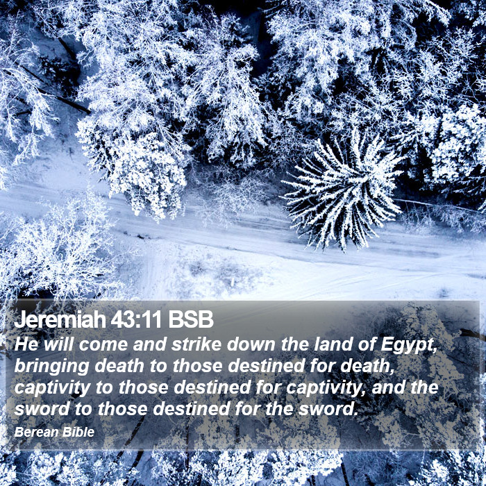 Jeremiah 43:11 BSB Bible Study