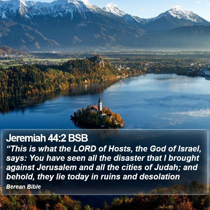 Jeremiah 44:2 BSB Bible Study