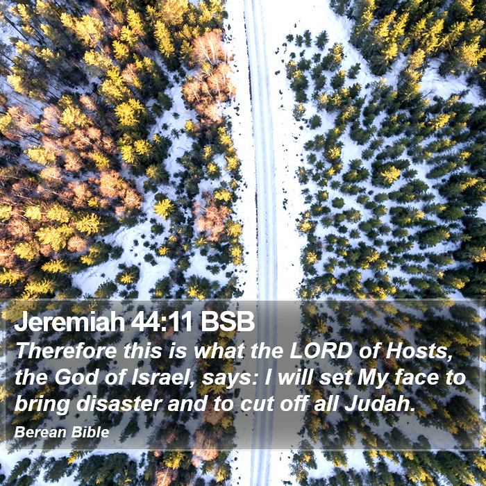 Jeremiah 44:11 BSB Bible Study