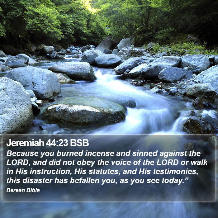 Jeremiah 44:23 BSB Bible Study