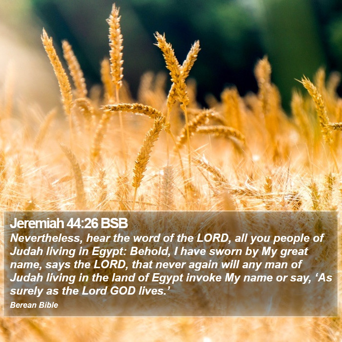 Jeremiah 44:26 BSB Bible Study