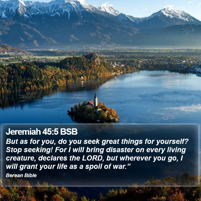 Jeremiah 45:5 BSB Bible Study