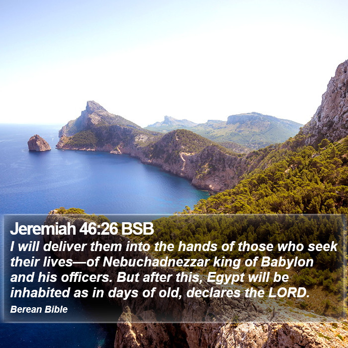 Jeremiah 46:26 BSB Bible Study