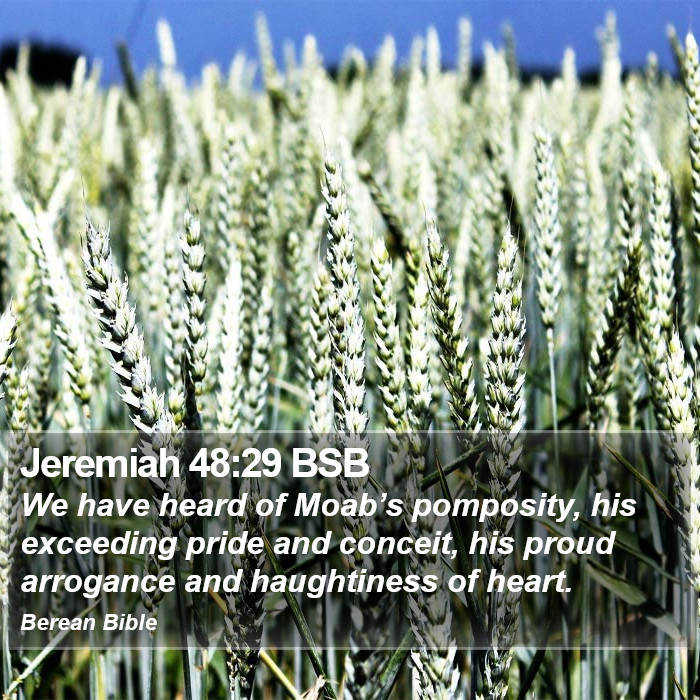 Jeremiah 48:29 BSB Bible Study