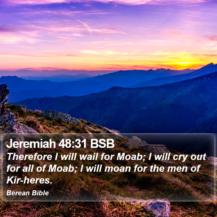 Jeremiah 48:31 BSB Bible Study