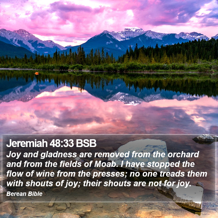 Jeremiah 48:33 BSB Bible Study