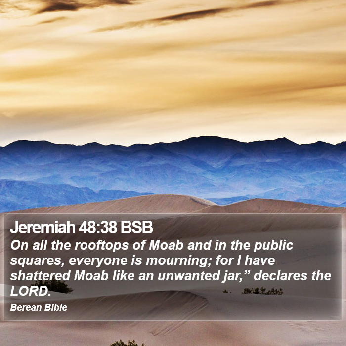 Jeremiah 48:38 BSB Bible Study