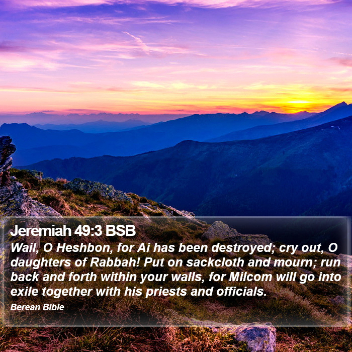 Jeremiah 49:3 BSB Bible Study