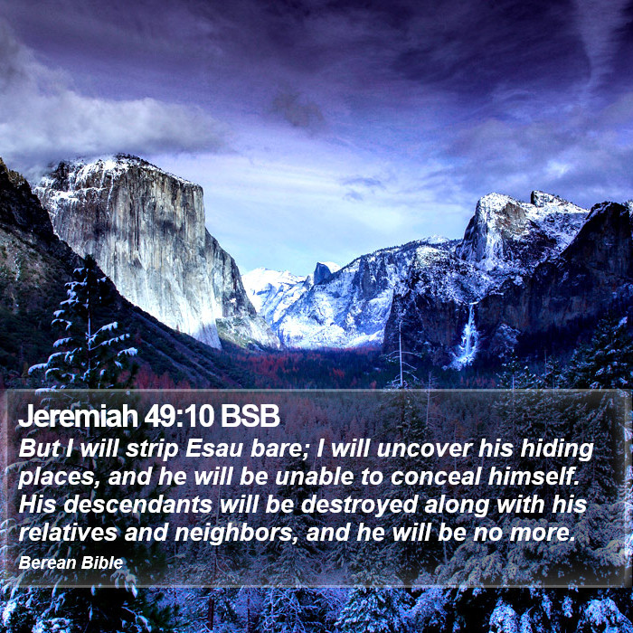 Jeremiah 49:10 BSB Bible Study