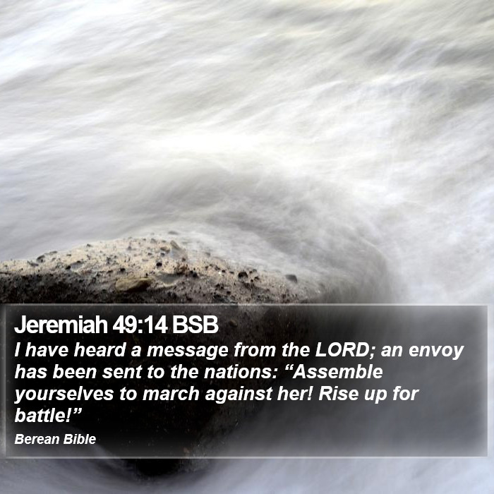 Jeremiah 49:14 BSB Bible Study