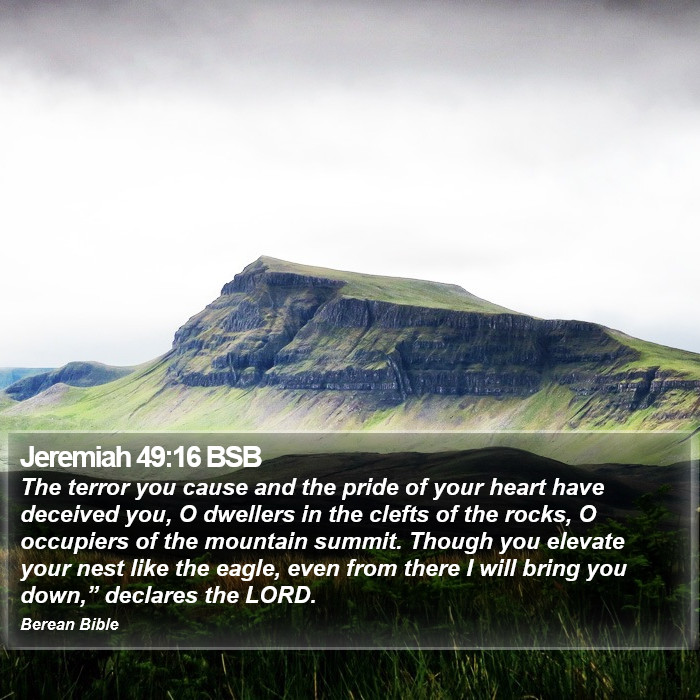 Jeremiah 49:16 BSB Bible Study