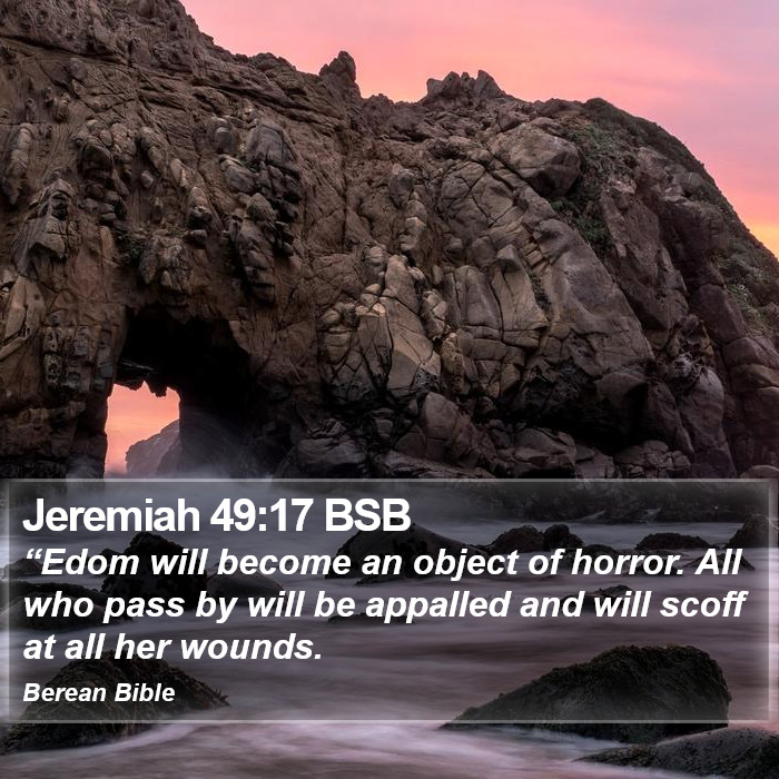 Jeremiah 49:17 BSB Bible Study