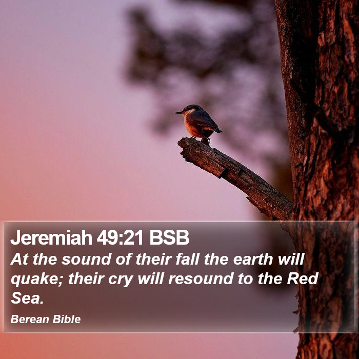 Jeremiah 49:21 BSB Bible Study