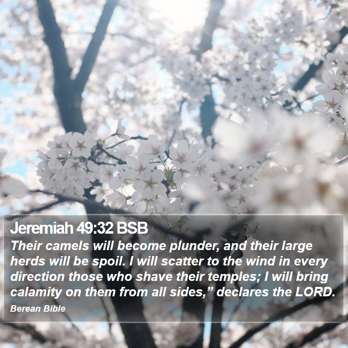 Jeremiah 49:32 BSB Bible Study