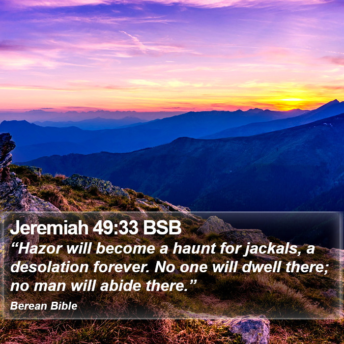 Jeremiah 49:33 BSB Bible Study