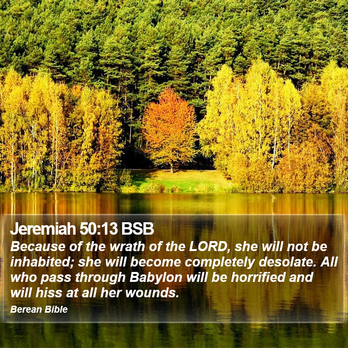 Jeremiah 50:13 BSB Bible Study