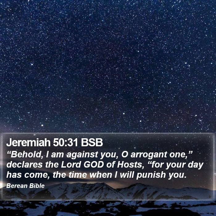 Jeremiah 50:31 BSB Bible Study