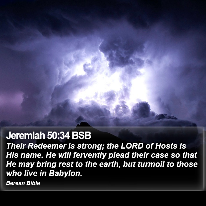 Jeremiah 50:34 BSB Bible Study