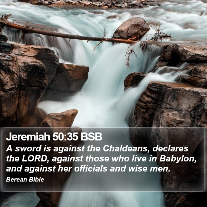 Jeremiah 50:35 BSB Bible Study