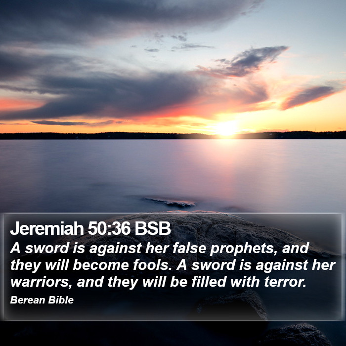 Jeremiah 50:36 BSB Bible Study