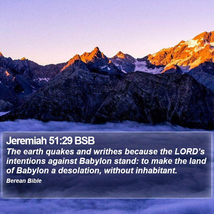 Jeremiah 51:29 BSB Bible Study