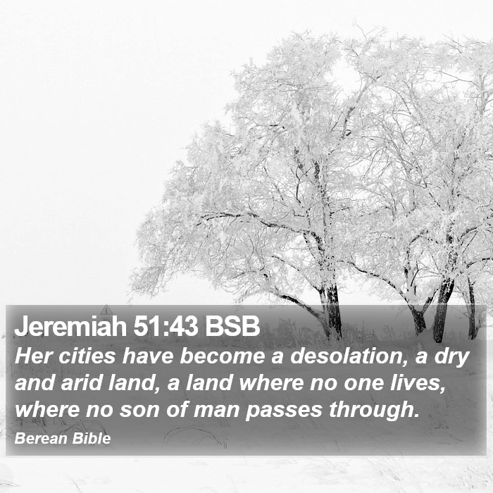 Jeremiah 51:43 BSB Bible Study